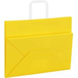  Papirnate vrečke 50 kosov z ročaji rumena 32x17x25 cm, (5000160985) | Shoptok.si