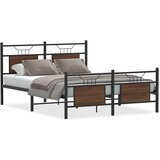 vidaXL Okvir kreveta bez madraca smeđi hrast 140x190 cm izrađeno drvo | shoptok.hr