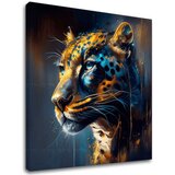 Dekorativna slika na platnu - premium art - jaguar's grace in the wild Cene