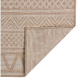 Vanjski tepih ravnog tkanja 120 x 170 cm smeđe pruge | shoptok.hr