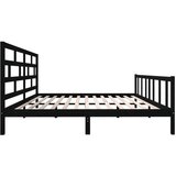  Posteljni okvir črn iz borovine 200x200 cm, (20644890) | Shoptok.si