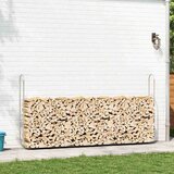 vidaXL Stalak za drva za ogrjev 300x25x150 cm Pocinčani čelik | shoptok.hr