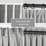 AmeliaHome Svetlo siva žametna zavesa za delno zatemnitev 140x270 cm Pleat – | Shoptok.si