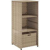  Vrtni ormarić za pohranu bež 50 x 55 x 115 cm od poliratana | Eponuda.com