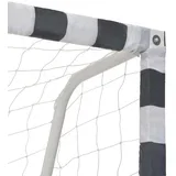 Nogometni gol 300 x 200 x 90 cm metalni crno-bijeli