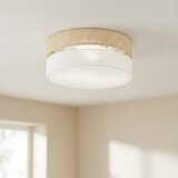  plafonsko svetlo sirja double boho 2xE14/15W/230V, prečnik 35 cm, bež/bela | Eponuda.com