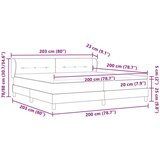  Postelja z vzmetnico Krem 200x200 cm Tkanina, (22051321) | Shoptok.si