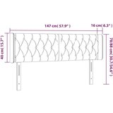  Uzglavlje s ušima crno 147x16x78/88 cm od tkanine | shoptok.hr