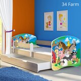  Dječji krevet ACMA s motivom, bočna sonoma + ladica 180x80 cm 34 Farm | shoptok.hr