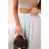 Kesi Włoski Women's wide trousers with elastic waistband blue | Shoptok.si