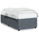 Furnova Posteljni okvir brez vzmetnice temno siv 90x190 cm žamet, (21933868) | Shoptok.si