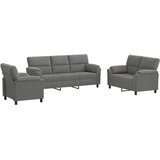  Set sofe 3 pcs Tamnosiva Baršun | shoptok.hr