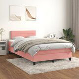 Maison Chic Box spring postelja - Vzmetna postelja z vzmetnico roza 120x200 cm žamet SL21368, (21880725) | Shoptok.si