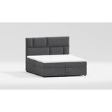 Ropez Siva boxspring postelja s prostorom za shranjevanje 140x200 cm Lola – Cene