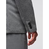 Ombre Men's knitted jacket with a fitted cut - graphite | Shoptok.si