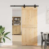 vidaXL Klizna vrata s priborom za montažu 85 x 210 cm masivna borovina | shoptok.hr
