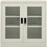 Furnova Pisarniška omara svetlo siva 90x40x90 cm jeklo, (21919611) | Shoptok.si