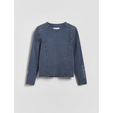Reserved Majica kratkih rukava isprana izgleda - mornarsko plava | shoptok.hr