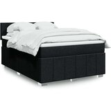 Krevet s oprugama i madracem crni 140 x 190 cm od tkanine | shoptok.hr