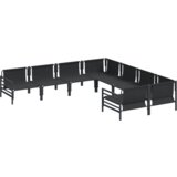 vidaXL Vrtna sedežna garnitura 8 pcs antracit siva Jeklo | Shoptok.si