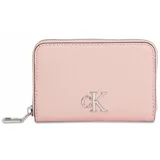 Calvin Klein Jeans Majhna ženska denarnica Minimal Monogram M Zip Around T K60K611970 Roza