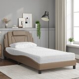 Krevet Viana s madracem boja cappuccina 100 x 200 cm od umjetne kože | Eponuda.com