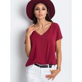 BASIC Feel Good T-shirt-RV-TS-4832.16P-burgundy | Shoptok.si