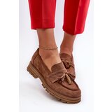 Zazoo 3469 Suede Women's Moccasins With Fringes Brown | Shoptok.si