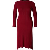 Trendyol curve Burgundy Corduroy Midi Length Knit Dress Cene