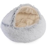 Camon okroglo pokrito ležišče Donut, sivo - 50 cm | Shoptok.si