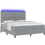  Krevet s oprugama i madracem svijetlo siva 180x200 cm tkanina | shoptok.hr