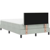 vidaXL Box Spring Postelja z Mattico Svetlo Siva 120x200 cm Žamet | Shoptok.si