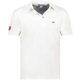 Geographical Norway Muška majica kratkih rukava Kars Db 254 M, Polo kragna, Bela Cene