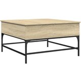 Furnova Klubska mizica sonoma hrast 80x80x50 cm inžen. les in kovina, (21914076) | Shoptok.si