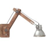 vidaXL Stenska industrijska svetilka srebrna okrogla E27 | Shoptok.si