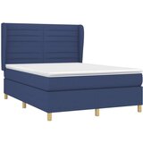  Box spring postelja z vzmetnico modra 140x200 cm blago, (20884288) | Shoptok.si