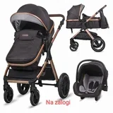 Otroški voziček 3in1 Melora Diamond črna smart