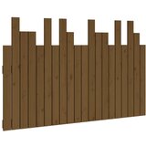Maison Chic stensko posteljno vzglavje - vzglavna omarica - nočna omarica medeno rjavo 127,5x3x80 cm borovina, (21706651) | Shoptok.si