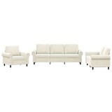 vidaXL 3-dijelni set sofa s jastucima krem baršunasti | shoptok.hr