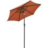  Vrtni suncobran s LED svjetlima terakota 200x211 cm aluminijski | shoptok.hr