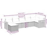  7-dijelni set vrtnih sofa s jastucima bež od poliratana | shoptok.hr