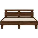  Okvir za krevet s uzglavljem boja hrasta 140x200 cm drveni | shoptok.hr