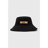 Moschino Bombažni klobuk črna barva