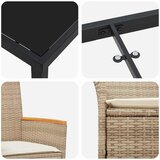  Vrtni set za objed 7 kom. Bež poliratan | shoptok.hr