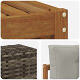  Set vanjskih sofa 8 kom. Prirodna i svjetlosiva Poliester | shoptok.hr