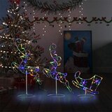 vidaXL Akrilni božićni sob sa saonicama 260 x 21 x 87 cm raznobojni | shoptok.hr