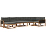 vidaXL Zunanja garnitura za sedenje 7 pcs Naravna in antracitna, (5000280669) | Shoptok.si