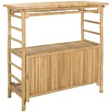 Vanjski bar stol s pohranom Prirodna 110 x 50 x 105 cm Bambus | shoptok.hr