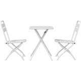 Bistro set 3 pcs Bijelo Čelik | Eponuda.com
