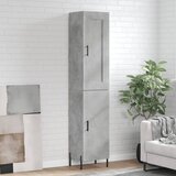 vidaXL Visoka omara betonsko siva 34,5x34x180 cm inženirski les | Shoptok.si